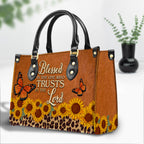 Blessed Is The One Who Trusts In The Lord Leather Handbag