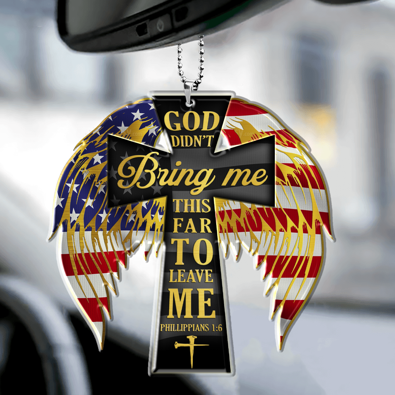 Cross Wings God Bring Me Christian Gifts For Women, Birthday Gifts For Women, Ornament Gift, Christmas Ornament Car Hanging