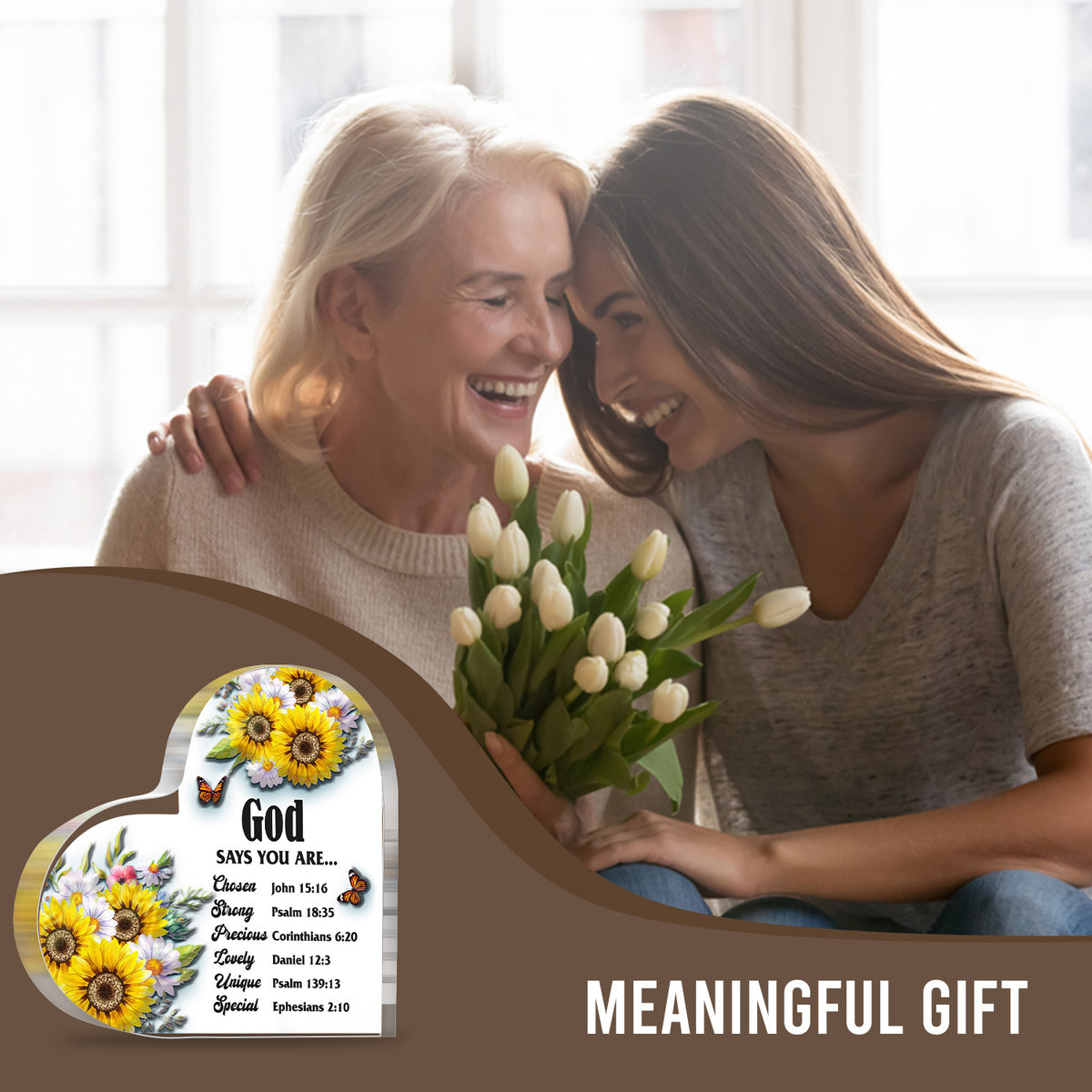 Daisy Sunflower Butterfly You Are Plaque Christian Gifts Religious Gifts for Women Inspirational Gifts