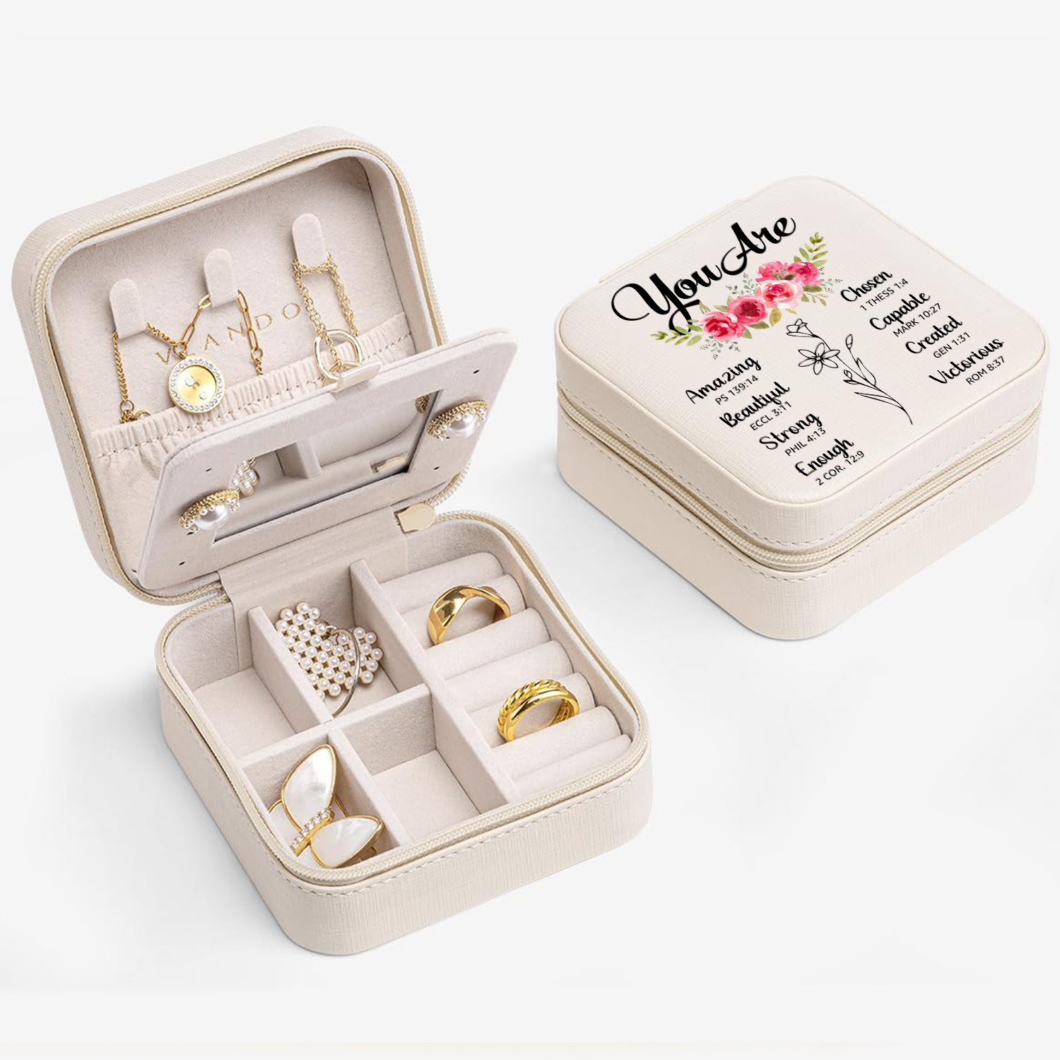 Floral You Are Jewelry Case for Women Gifts