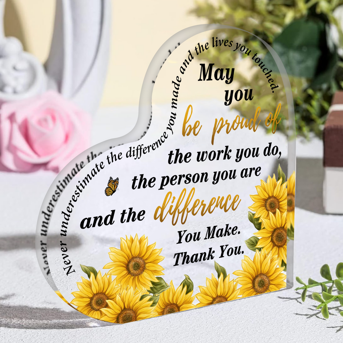 Thank You Acrylic Plaque Christian Gifts