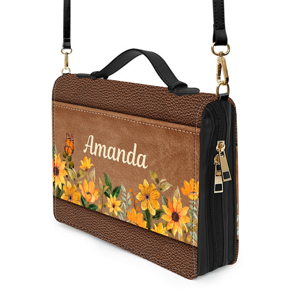 Sunflower Way Maker Christian Personalized Bible Cover