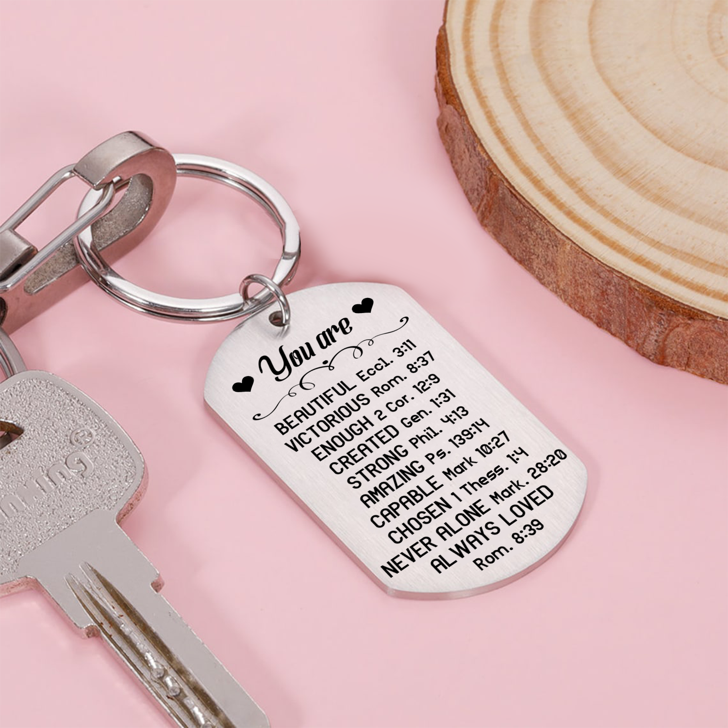 You Are Inspiration, Bible Verse Gift, Inspirational Quote Gifts, Custom Inspiration Keychain
