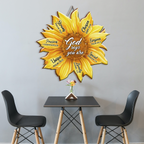 Sunflower God Says You Are Inspirational Gift Birthday Gifts Wall Decor Shaped Wood Sign
