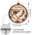 Snowflakes Nurse Ornament 2 Wooden Layers Christmas Hanging Gift