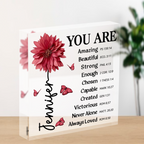 Flower Custom You Are Acrylic Plaque Christian Gifts