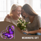 Purple Butterfly You Are Loved Heart Acrylic Plaque Christian Gifts for Women Inspirational Gifts