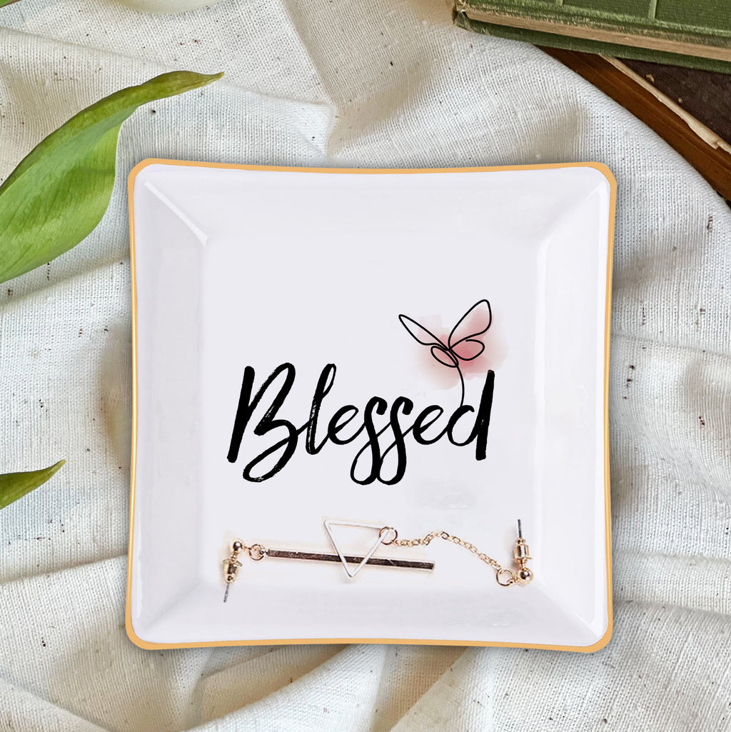 God Blessed Christian Gift Inspirational Religious Gift Ceramic Ring Dish