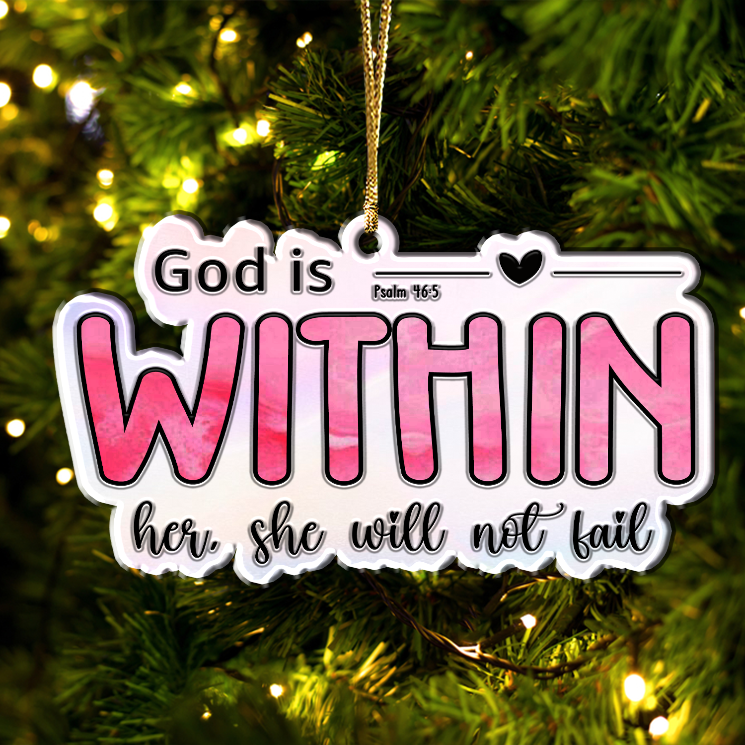 God Is Within Her Christian Gifts For Women, Birthday Gifts For Women, Ornament Gift