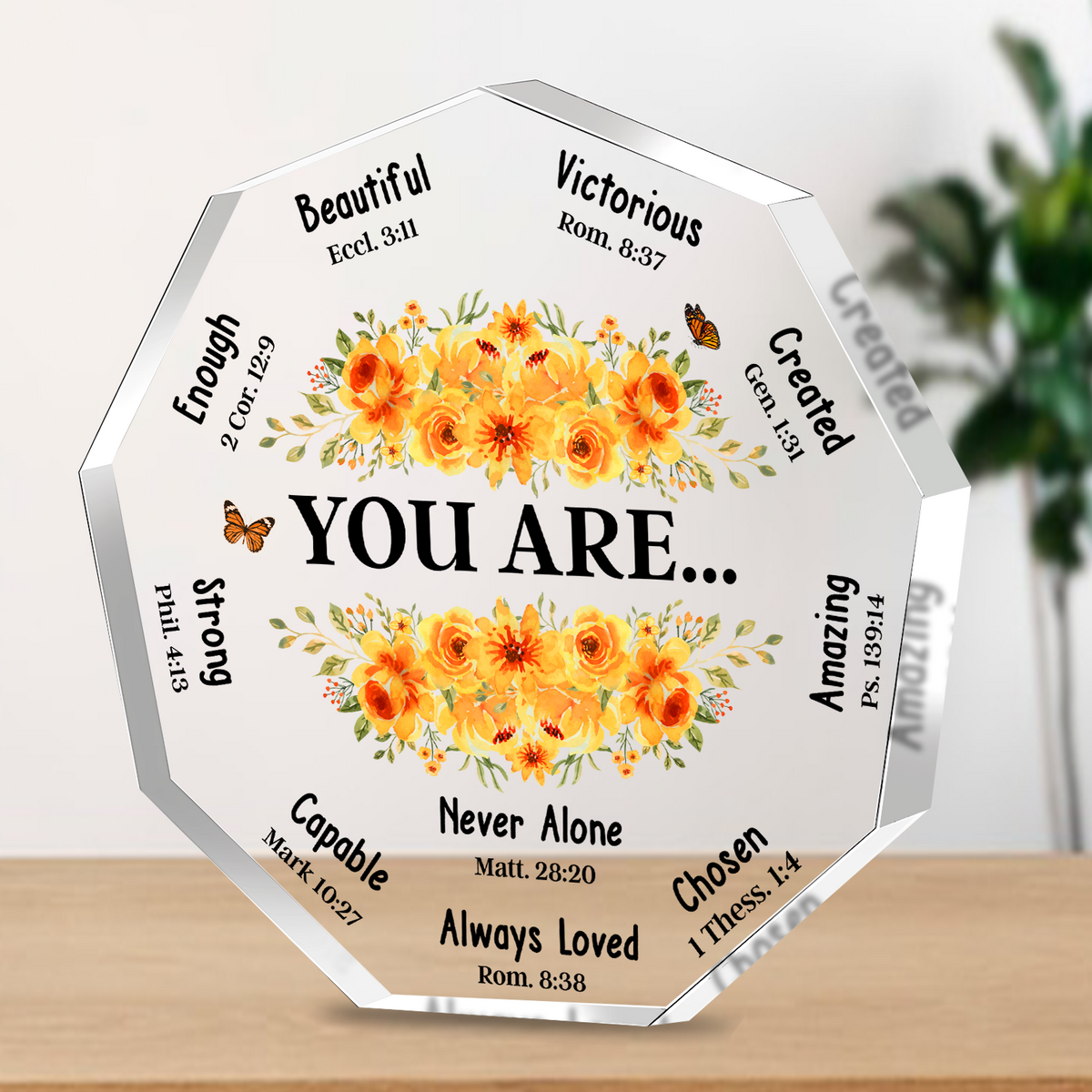 Roses Floral You Are Acrylic Plaque Christian Gifts