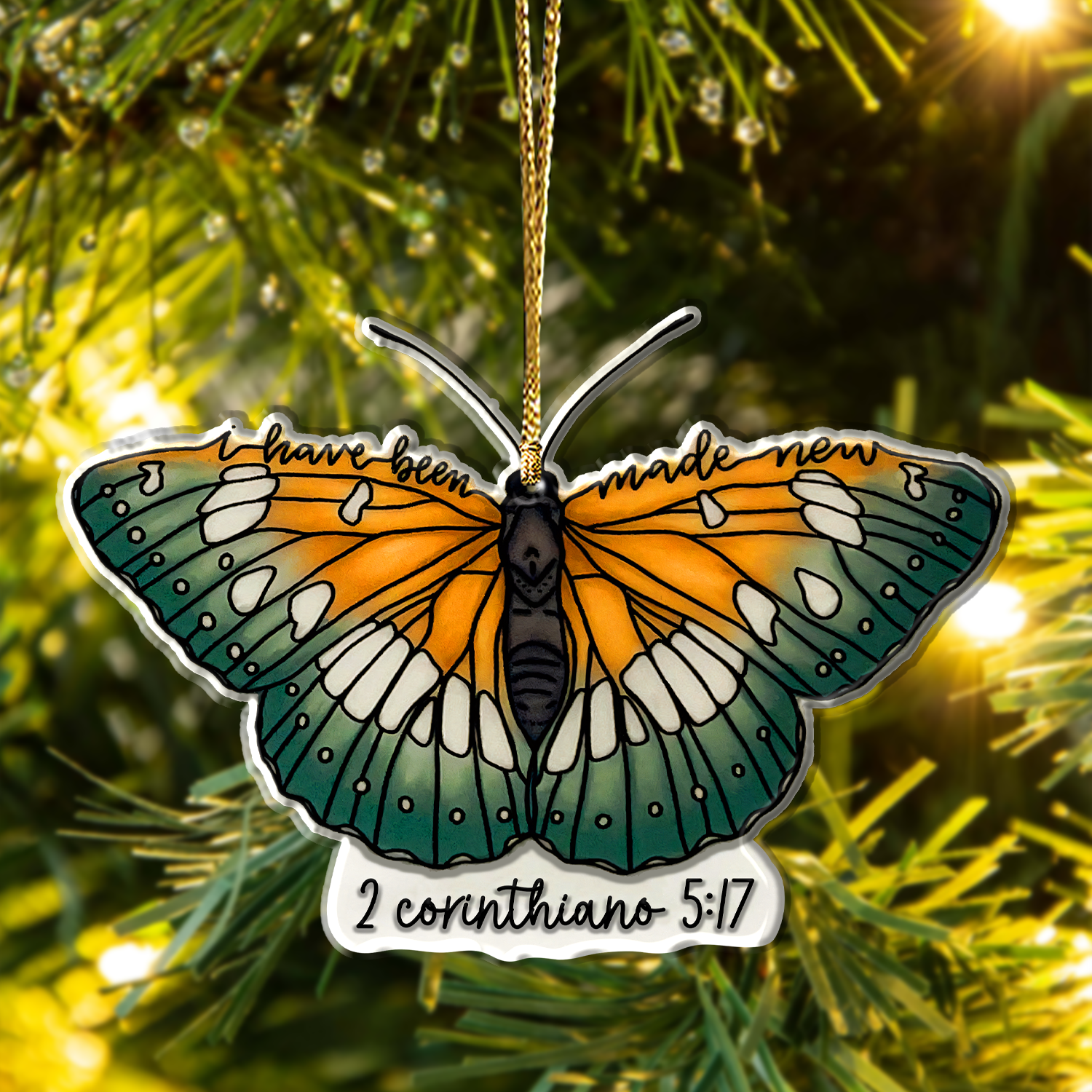 Butterfly I Have Been Made New Christian Gifts For Women, Birthday Gifts For Women, Ornament Gift, Christmas Ornament Car Hanging