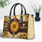 She will not fall Sunflower Style Personalized Leather Handbag