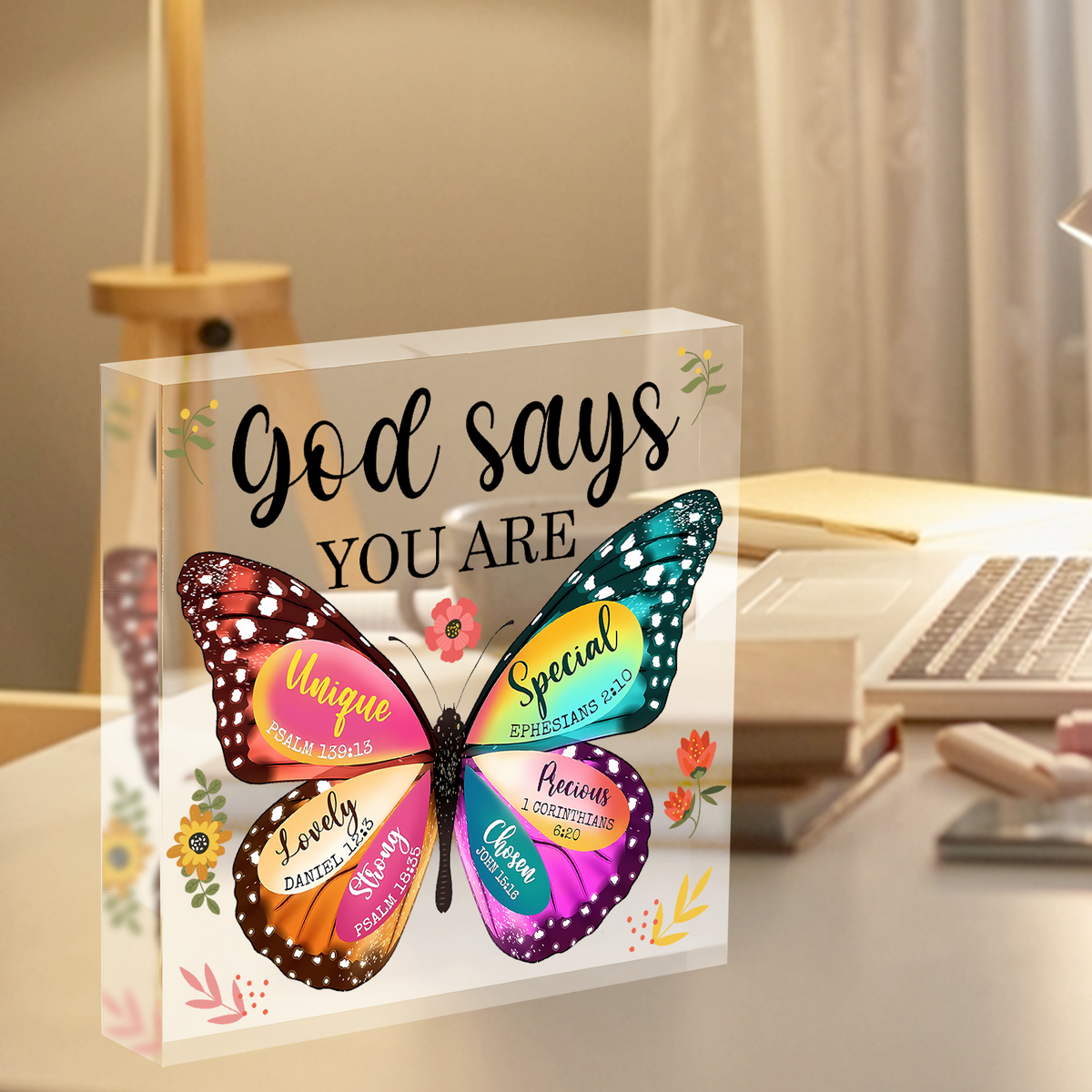 Butterfly God Says You Are Inspiration Religious Gifts Acrylic Plaque