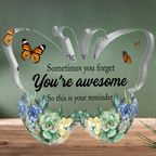 Succulents You're Awesome Butterfly Acrylic Plaque Christian Gifts Birthday Gifts For Women