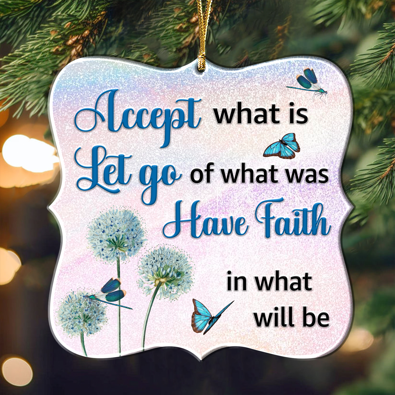 Dandelion Have Faith Christian Gifts For Women, Birthday Gifts For Women, Ornament Gift, Christmas Ornament Car Hanging