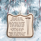 Christ Nail Symbol Christmas Laser Cut Wood Ornament