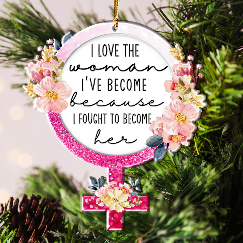 Flower Woman Power Christian Gifts For Women, Birthday Gifts For Women, Ornament Gift, Christmas Ornament Car Hanging