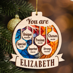Christmas Hanging You Are Stained Glass Two Layers Suncatcher Ornament Christmas Ornament Car Hanging Ornament