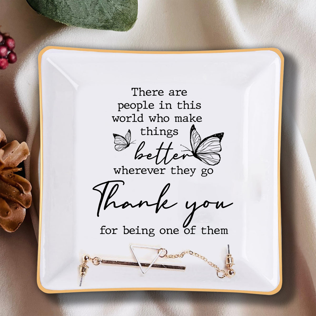 Thank You For Being One Of Them Christian Gift Inspirational Religious Gift Ceramic Ring Dish