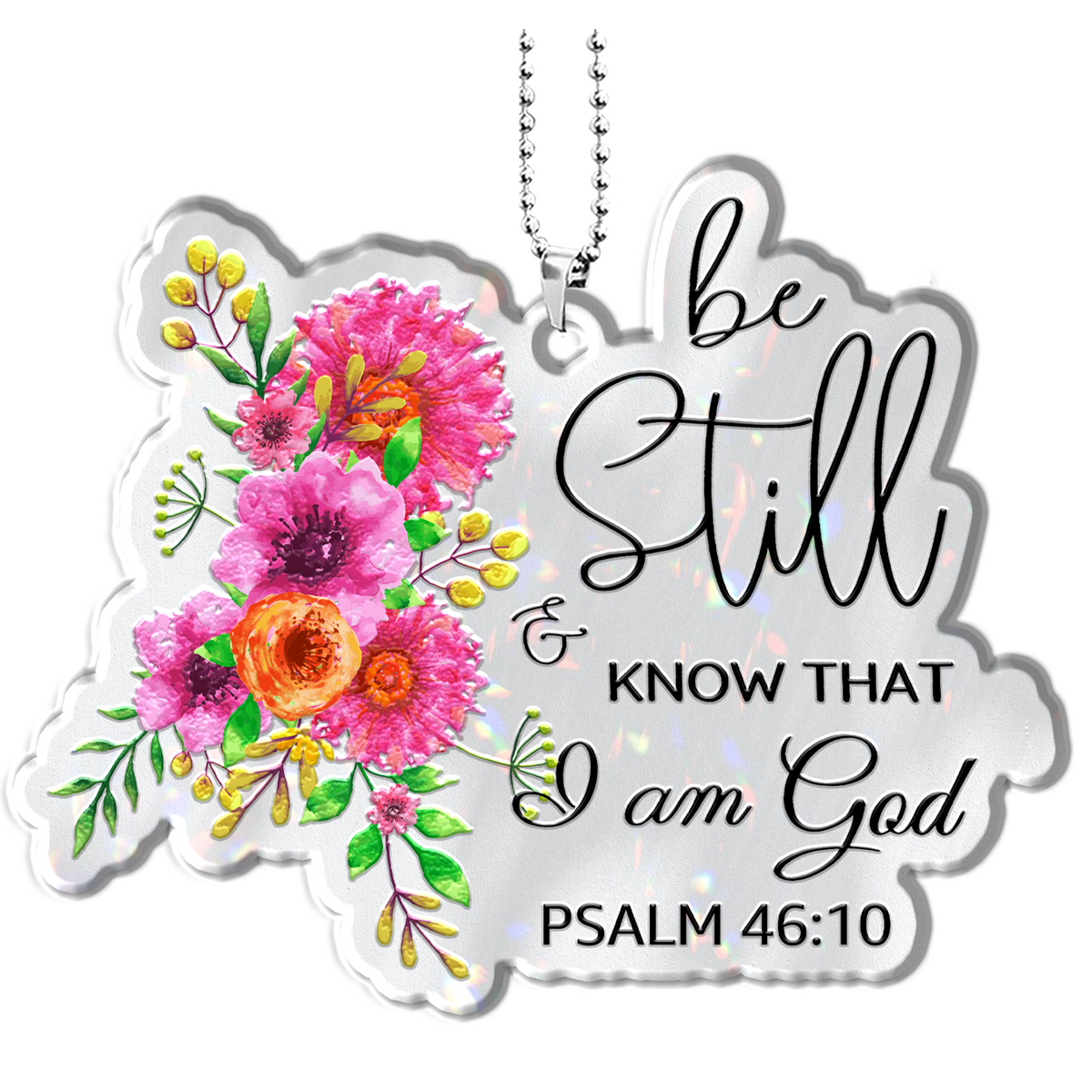 Flower Be Still Christian Gifts For Women, Birthday Gifts For Women, Ornament Gift, Christmas Ornament Car Hanging