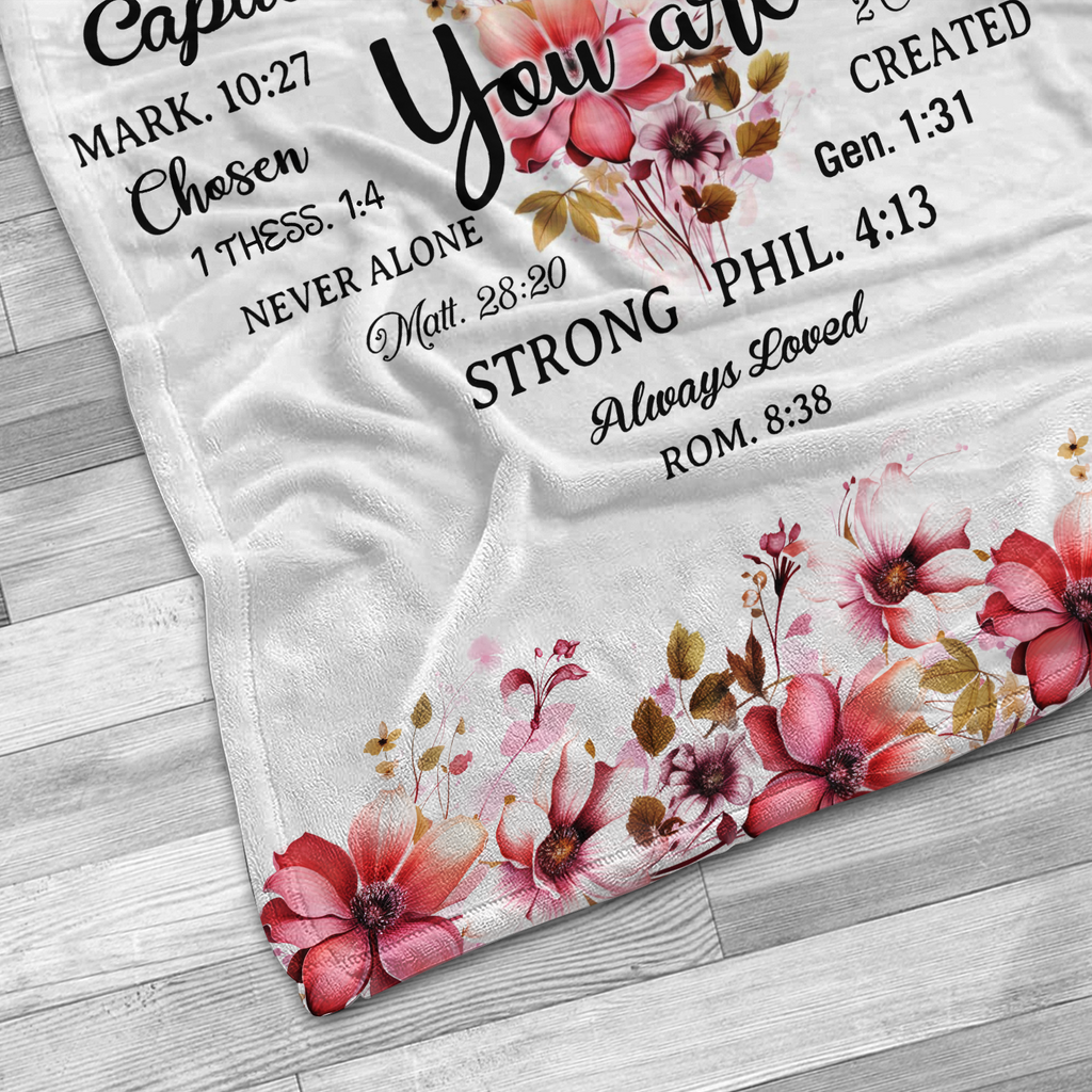 Christian Gifts Blanket You Are - Religious Throw Fleece Blanket