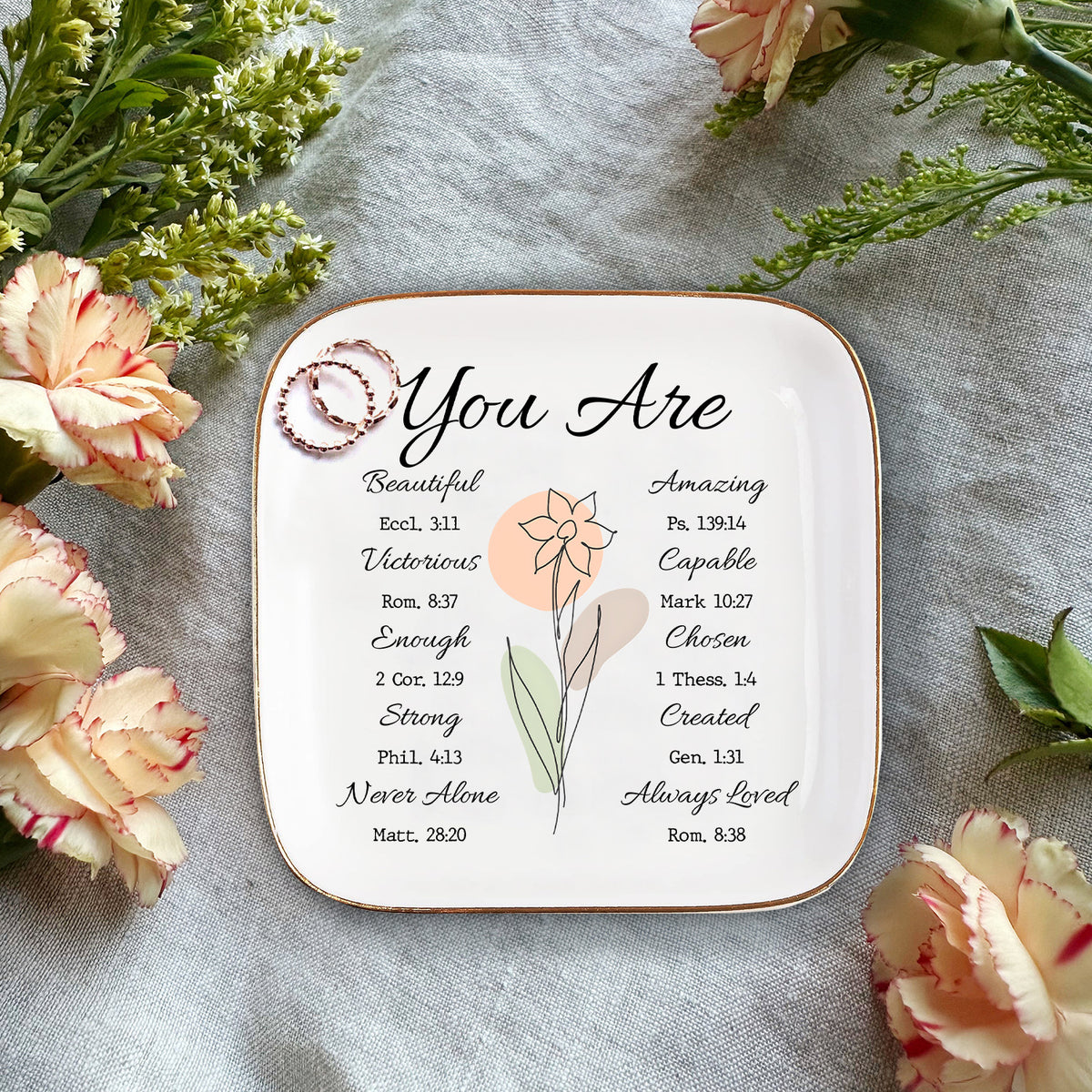 You Are Inspirational Quotes Christian Gift Religious Gift Ceramic Ring Dish