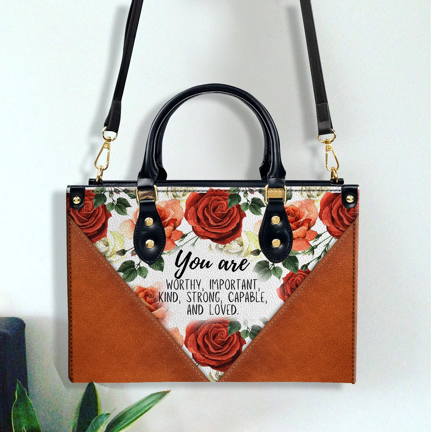 You Are Inspirational Quotes, Birthday Gift for Women, Christian Gift Leather Handbag