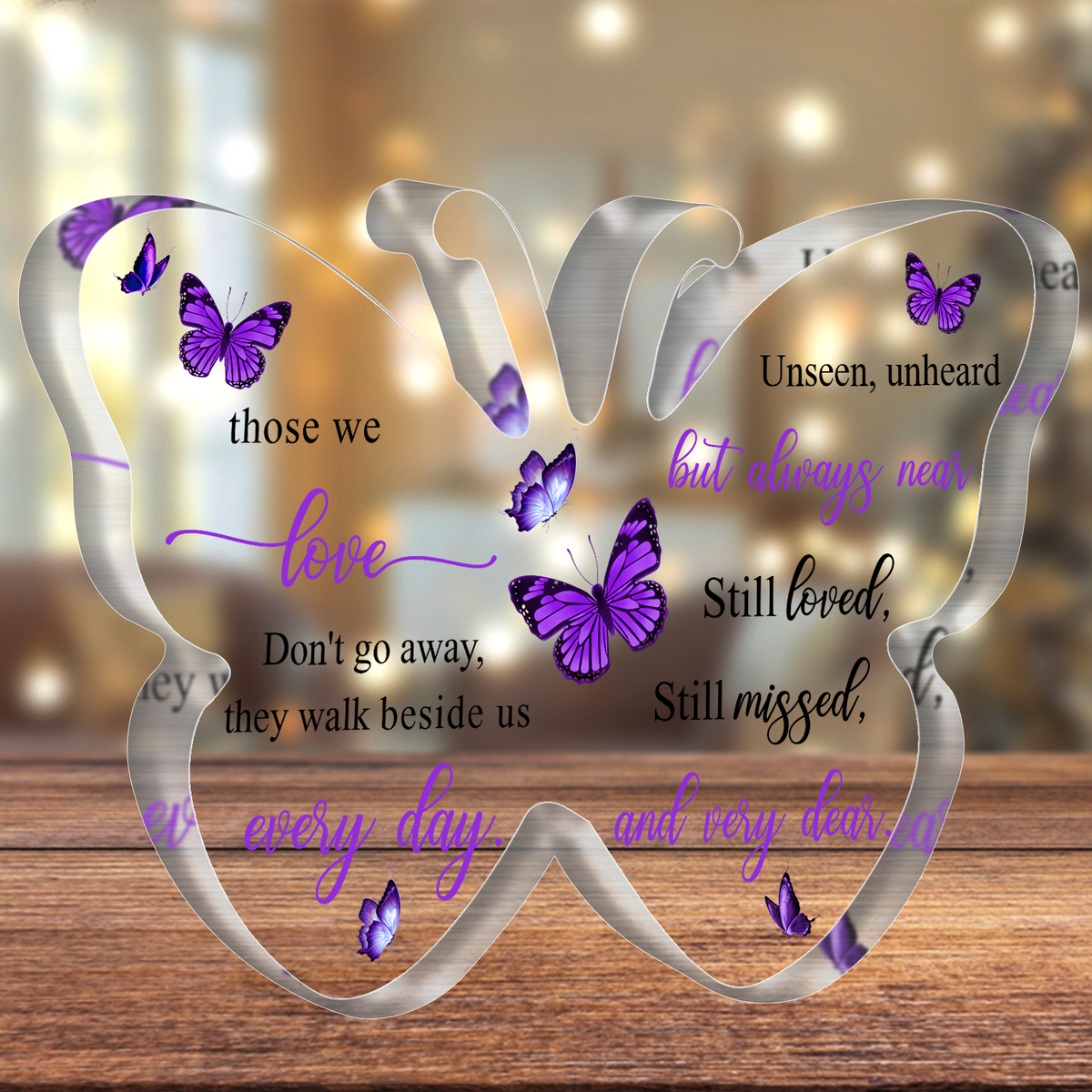 Butterfly Floral Those We Love Acrylic Plaque Christian Gifts