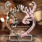Buck And Doe God Blessed Inspiration Religious Gifts Custom Acrylic Plaque