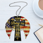 Cross Wings God Bring Me Christian Gifts For Women, Birthday Gifts For Women, Ornament Gift, Christmas Ornament Car Hanging