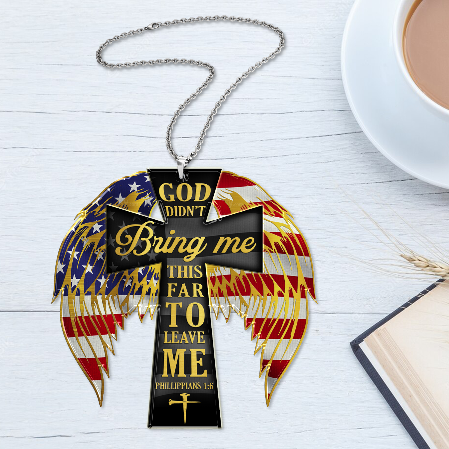 Cross Wings God Bring Me Christian Gifts For Women, Birthday Gifts For Women, Ornament Gift, Christmas Ornament Car Hanging