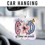 Flower Butterfly With God Christian Gifts For Women, Birthday Gifts For Women, Ornament Gift Bible Verse You Are Christmas Ornament Car Hanging