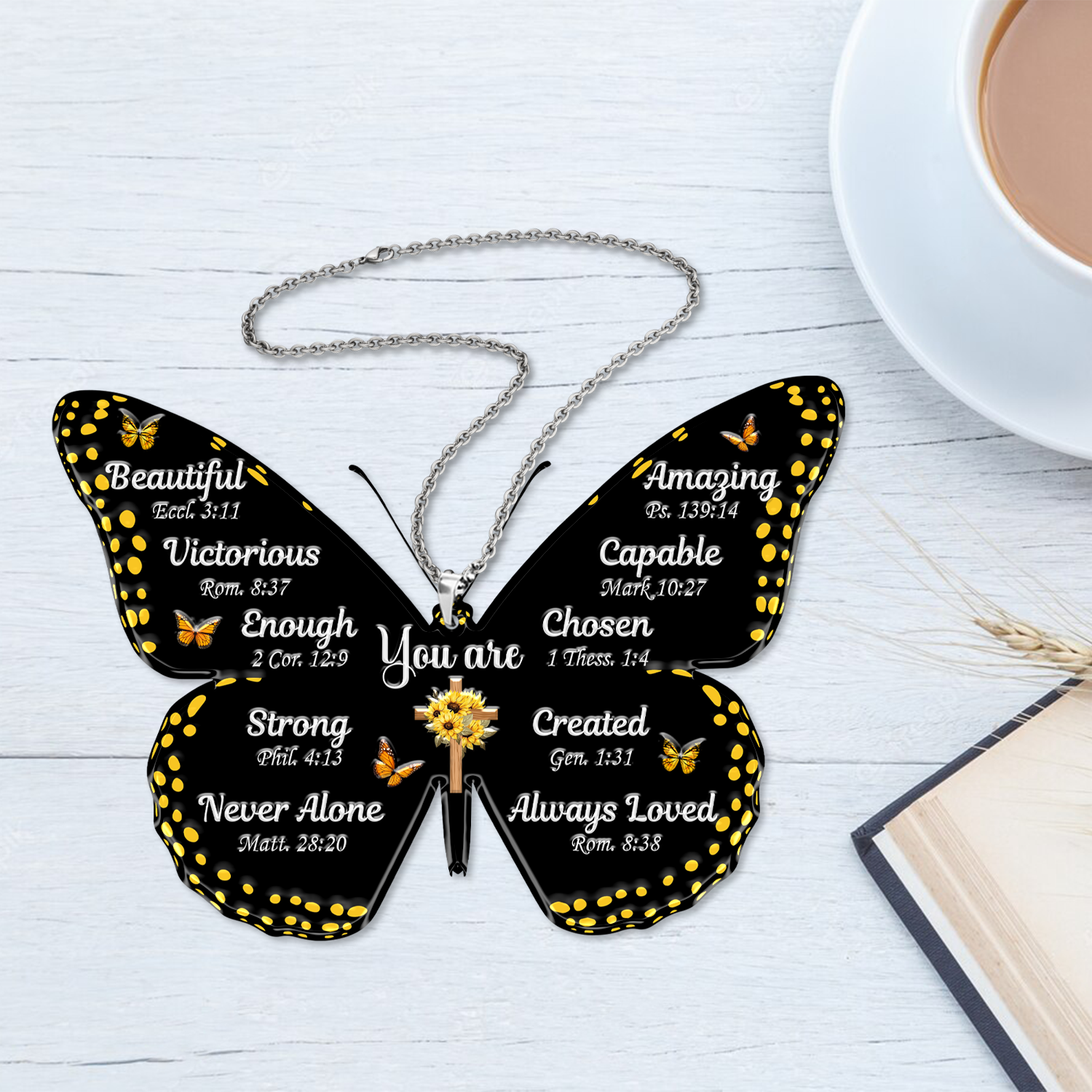 Butterfly Inspirational Religious You Are Christian Gifts For Women, Birthday Gifts For Women, Ornament Gift Bible Verse Christmas Ornament Car Hanging