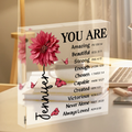 Flower Custom You Are Acrylic Plaque Christian Gifts
