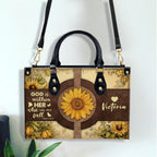 She will not fall Sunflower Style Personalized Leather Handbag