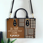 Every second He loves you Personalized Leather Handbag Christian Gifts Bible Verses Religious Gifts