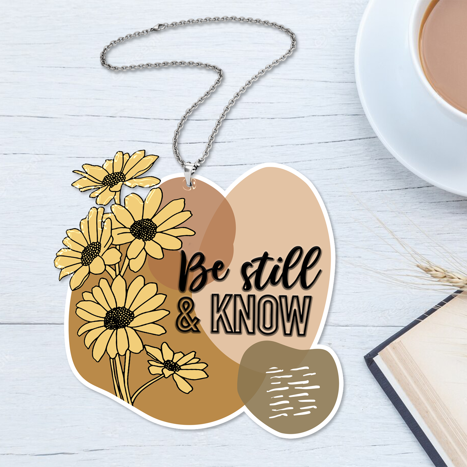 Flowers Be Still Christian Gifts For Women, Birthday Gifts For Women, Ornament Gift, Christmas Ornament Car Hanging