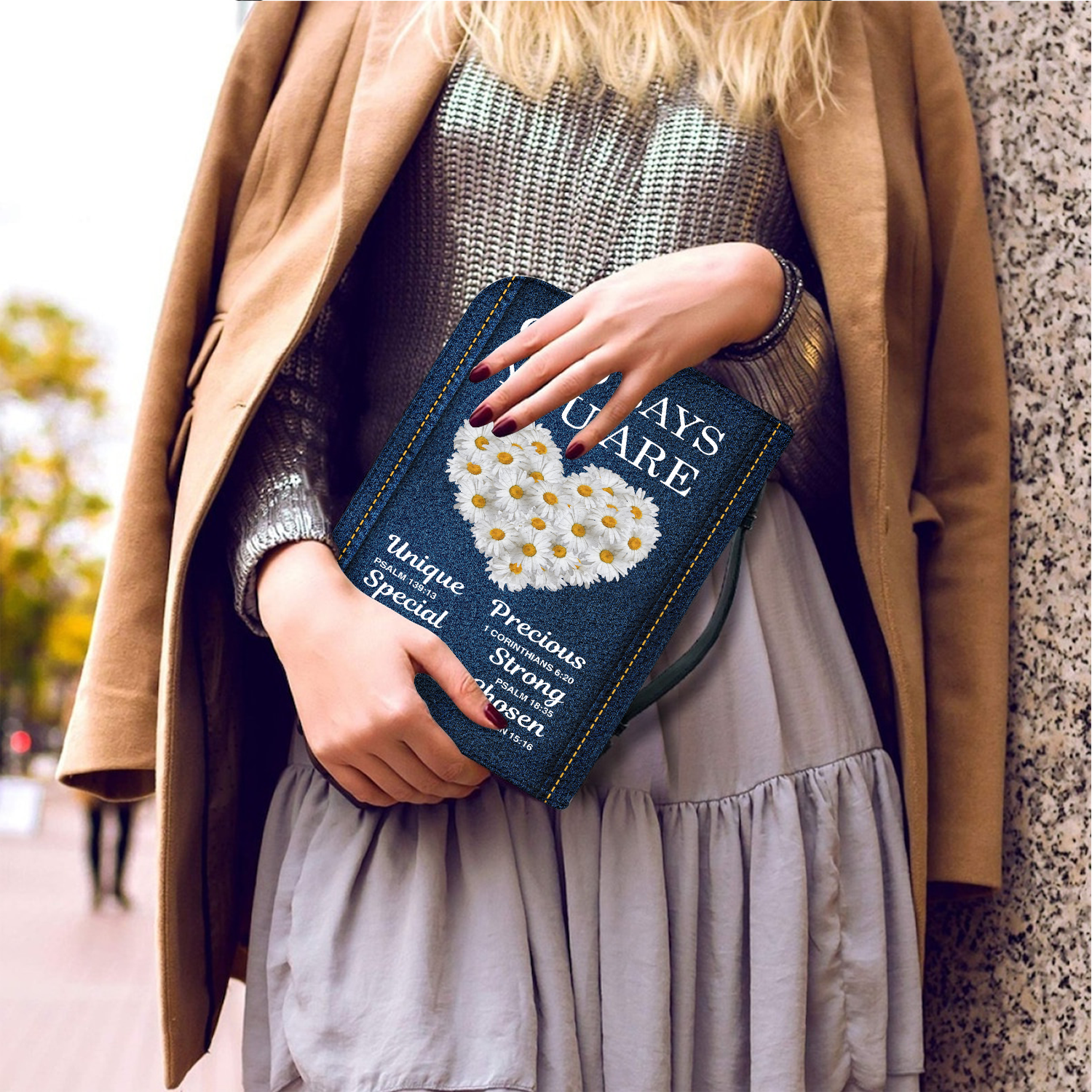 Daisy Heart Jean God Says You Are Christian Personalized Bible Cover