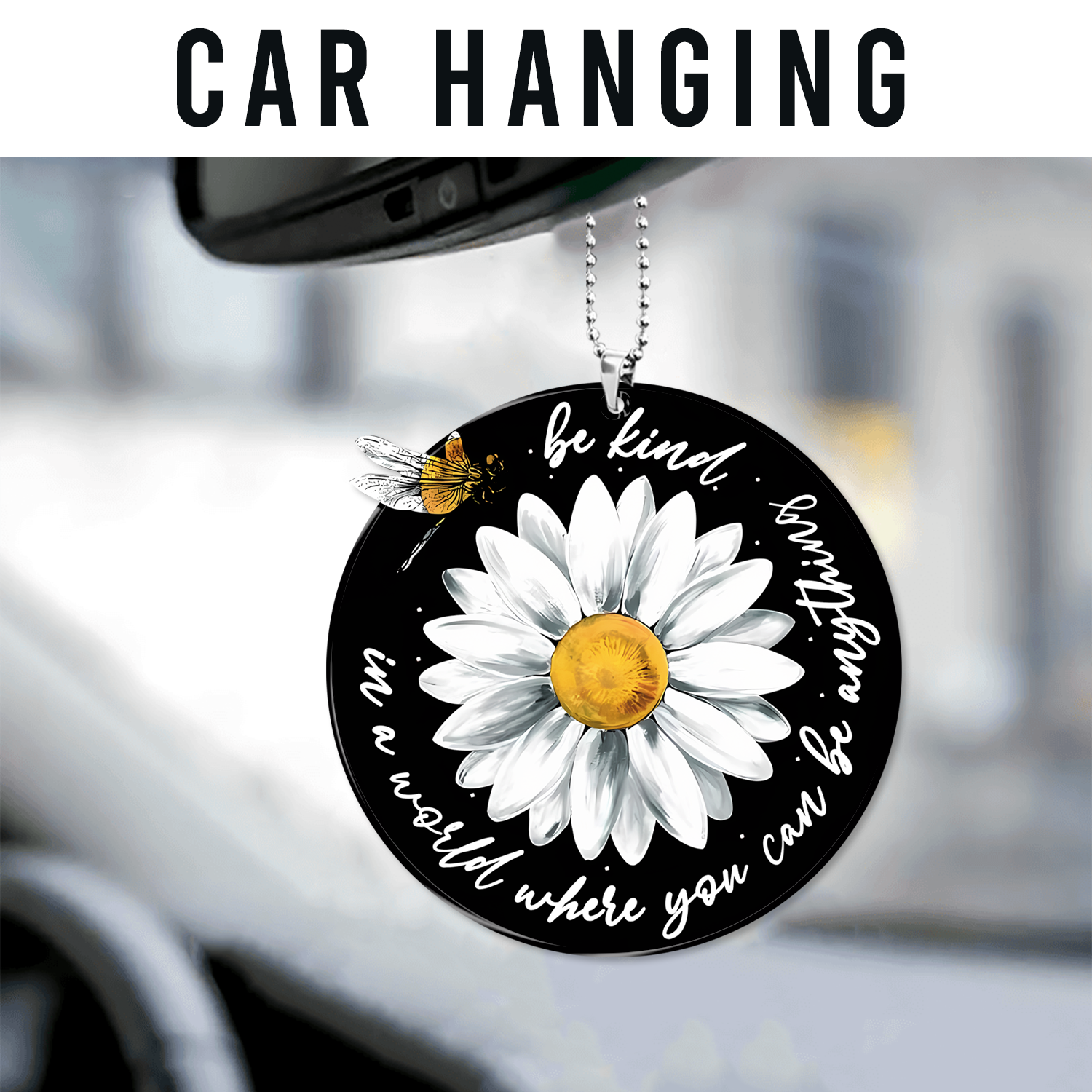 Daisy Dragonfly Be Kind Christian Gifts For Women, Birthday Gifts For Women, Ornament Gift Bible Verse You Are Christmas Ornament Car Hanging