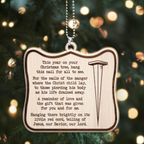Christ Nail Symbol Christmas Laser Cut Wood Ornament