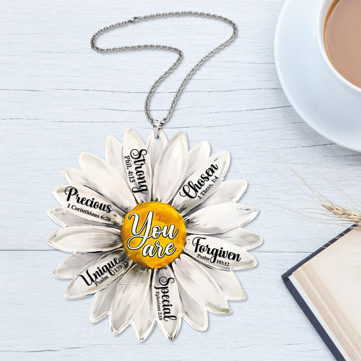 Daisy Inspirational Religious You Are Christian Gifts For Women, Birthday Gifts For Women, Ornament Gift Bible Verse Christmas Ornament Car Hanging