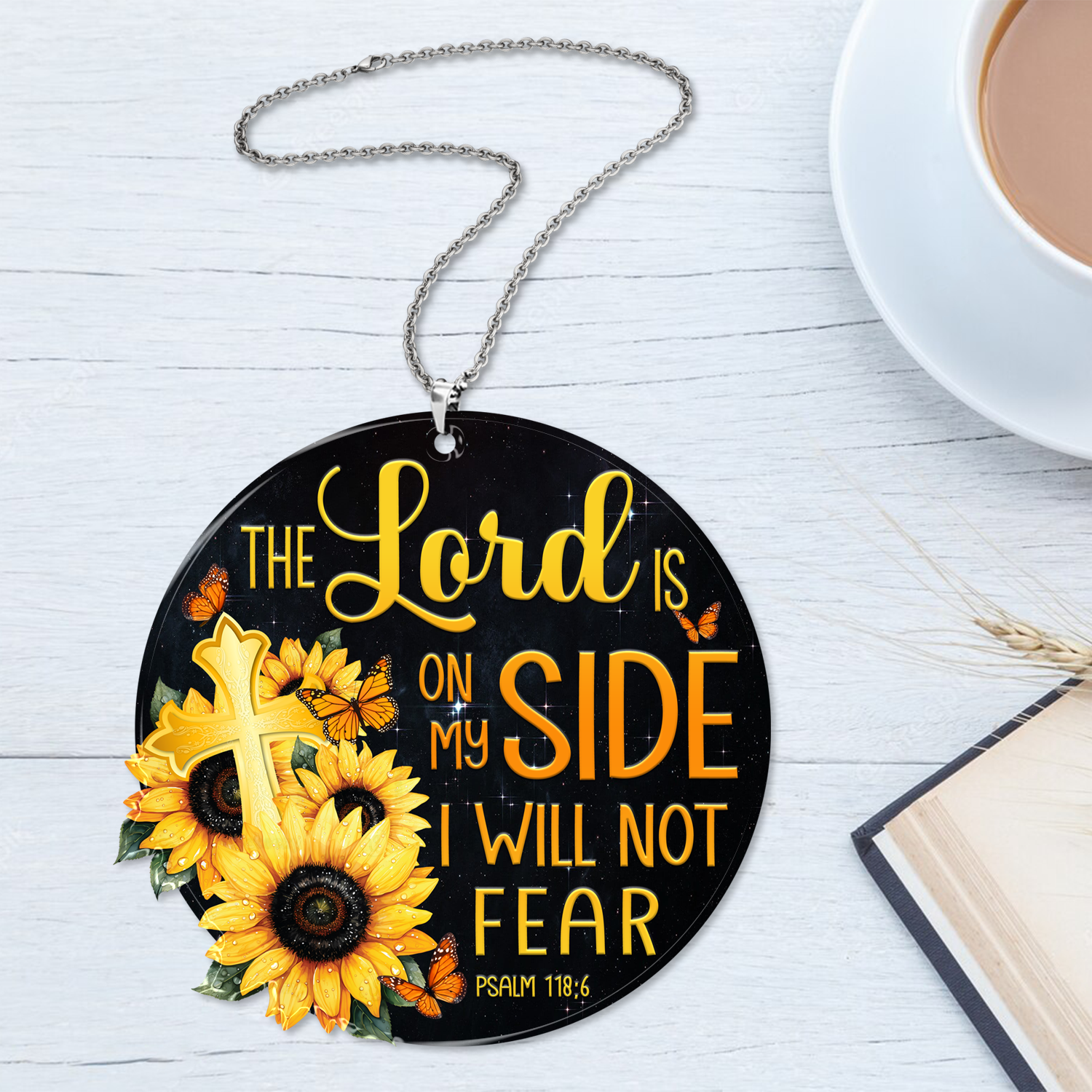 Sunflower The Lord Christian Gifts For Women, Birthday Gifts For Women, Ornament Gift, Christmas Ornament Car Hanging