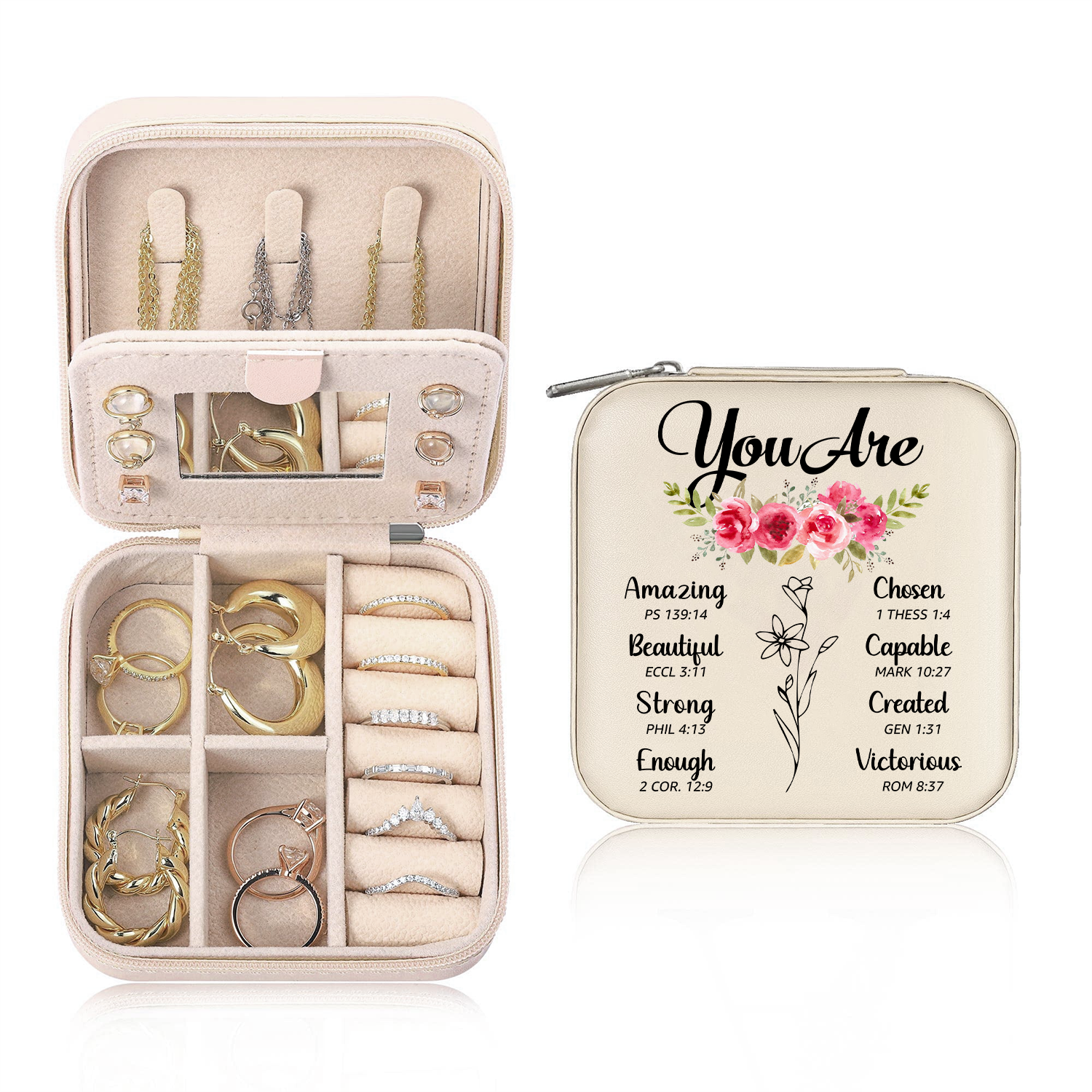 Floral You Are Jewelry Case for Women Gifts