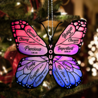 Pink Blue Butterfly You Are Identity In Christ Ornament Christmas Gift