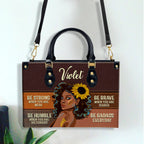 Be Badass Everyday Personalized Leather Hand Bag Gift For Women