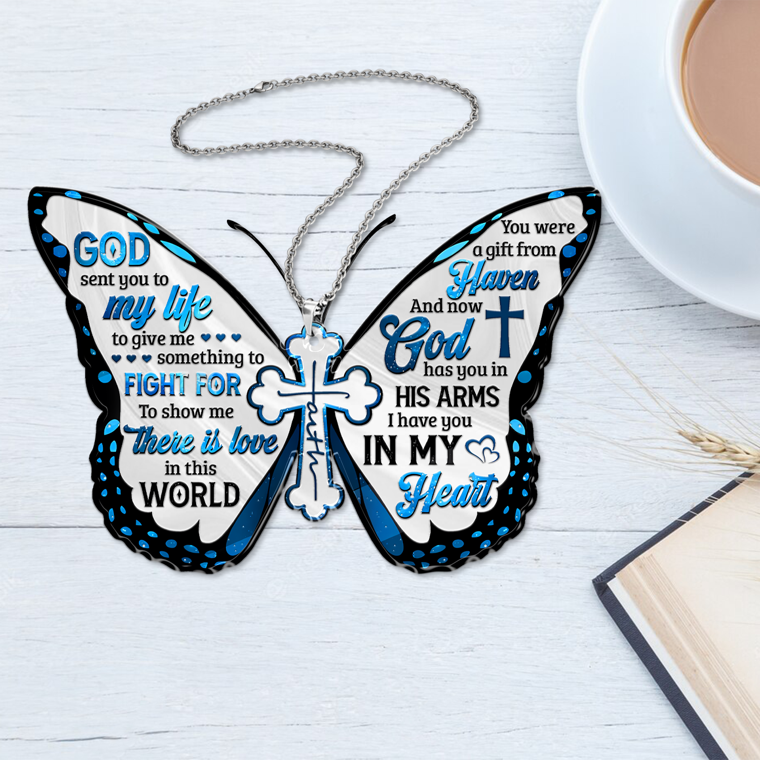Loving Memory Car Rear View Mirror Accessories, Memorial Car Charm, Memorial Ornament for Loss of Loved One
