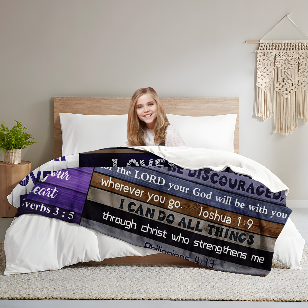 Christian Gifts for Women Faith Blanket - Religious Throw Fleece Blanket