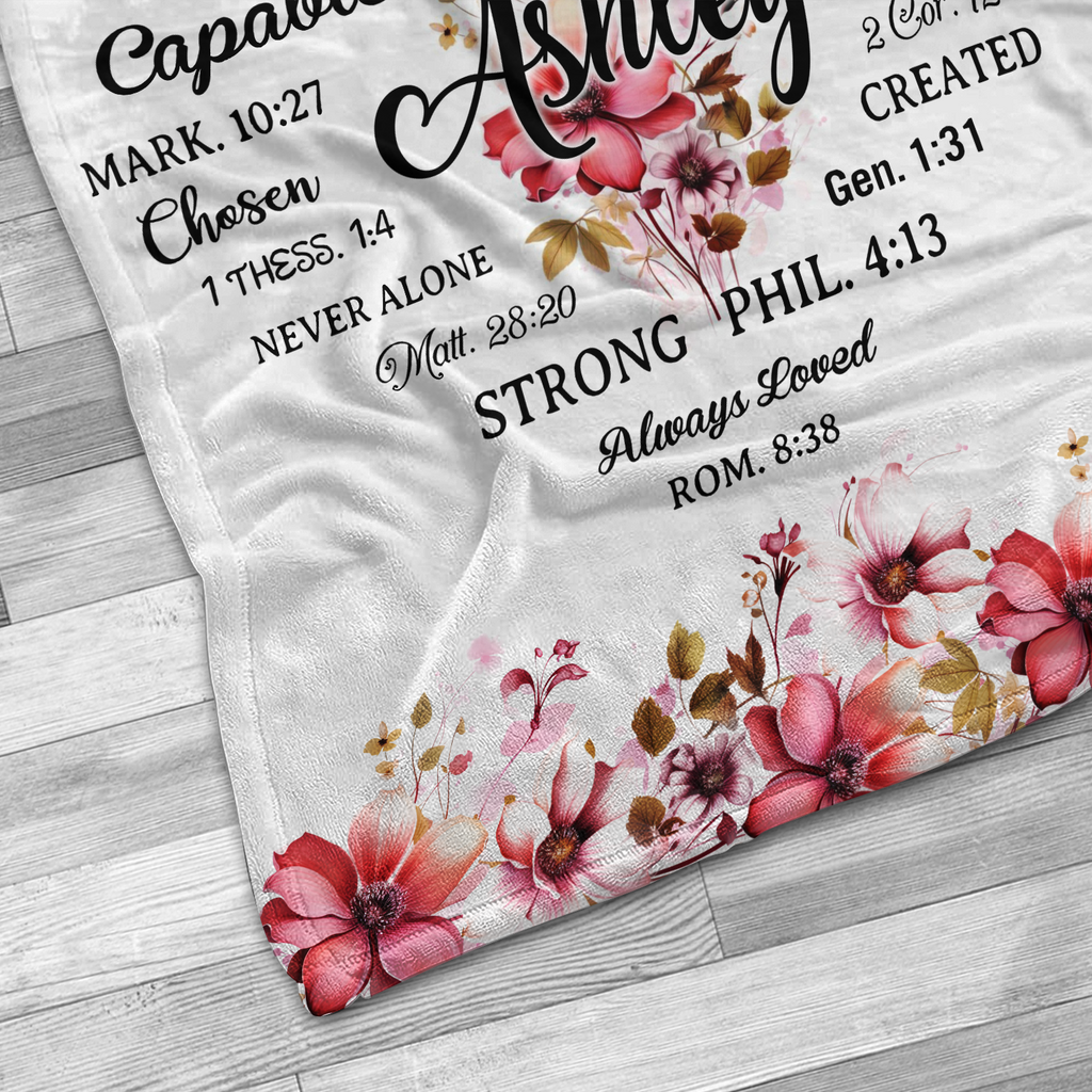 Christian Gifts Blanket Custom Name - Religious Throw Fleece Blanket