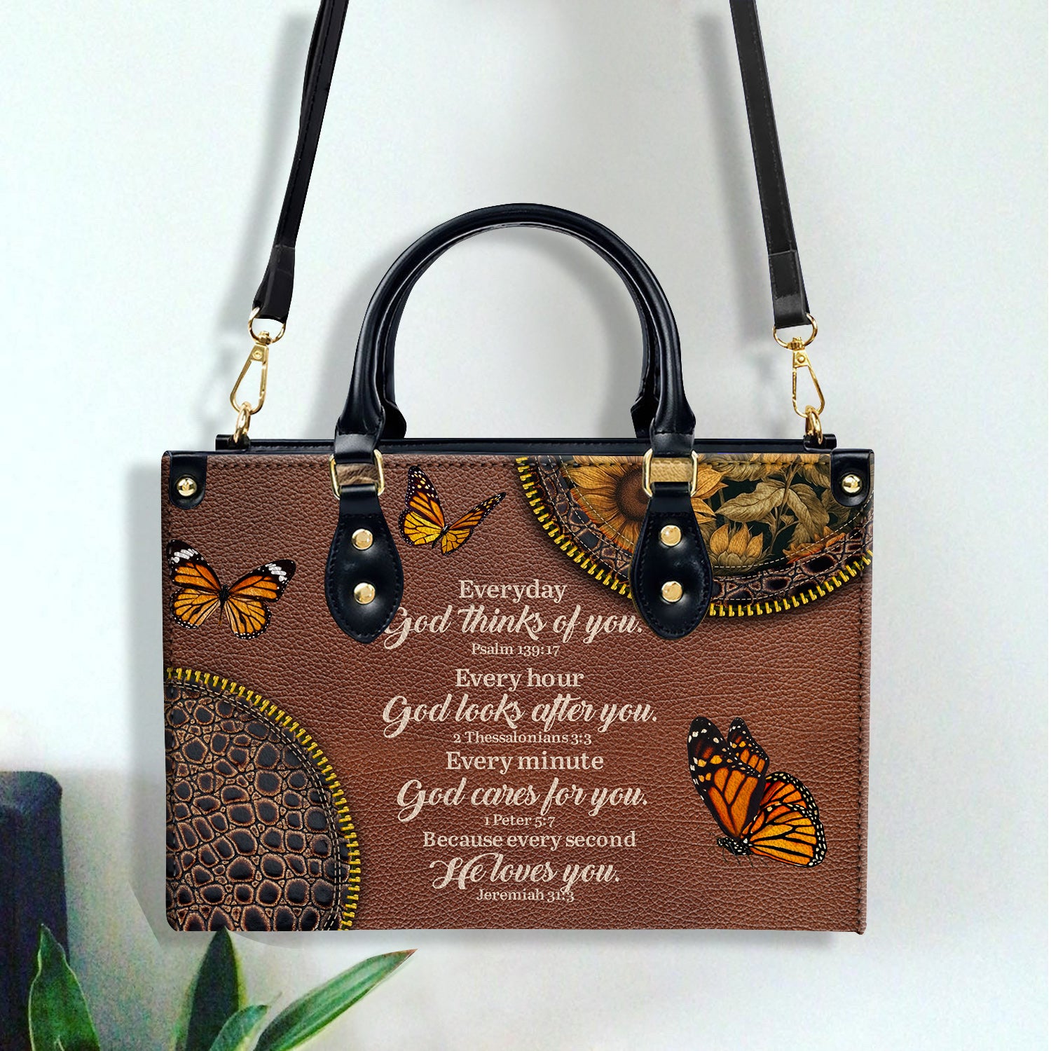 God Loves You Leather Handbag Christian Gifts Bible Verses Religious Gifts
