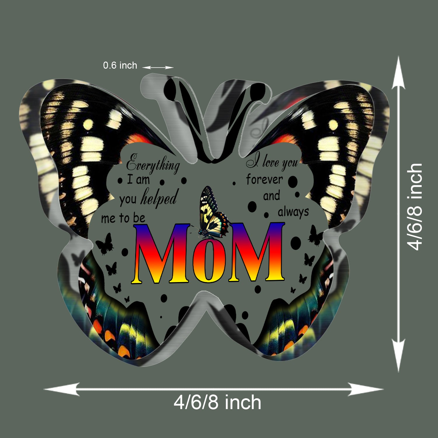 I Love You Mom Mothers Day Gifts for Mom, Unique Mom Birthday Gift Ideas, Butterfly-Shaped Acrylic Keepsake Gifts